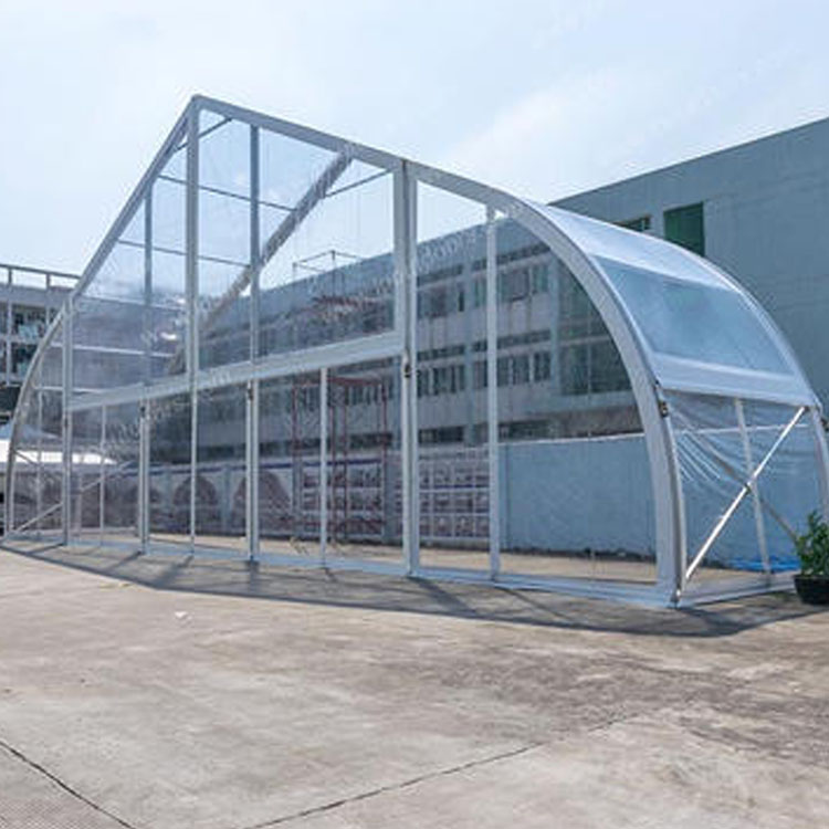 Marco de aluminio transparente de lujo con estructura de tela de PVC, carpa para fiesta de boda, techo curvo, estructura de marco transparente, carpa para la venta